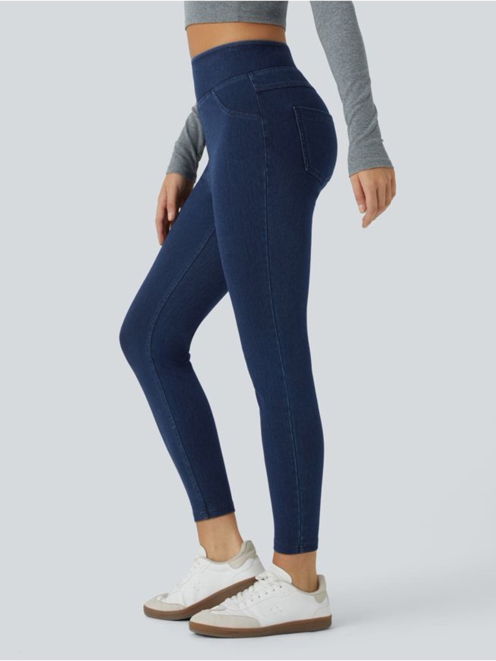 HALARA Dark Blue High-Rise Jeggings 7/8 Length